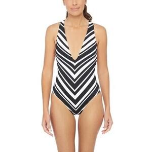 La Blanca Women's Plunge Mio One Piece Swimsuit, 10